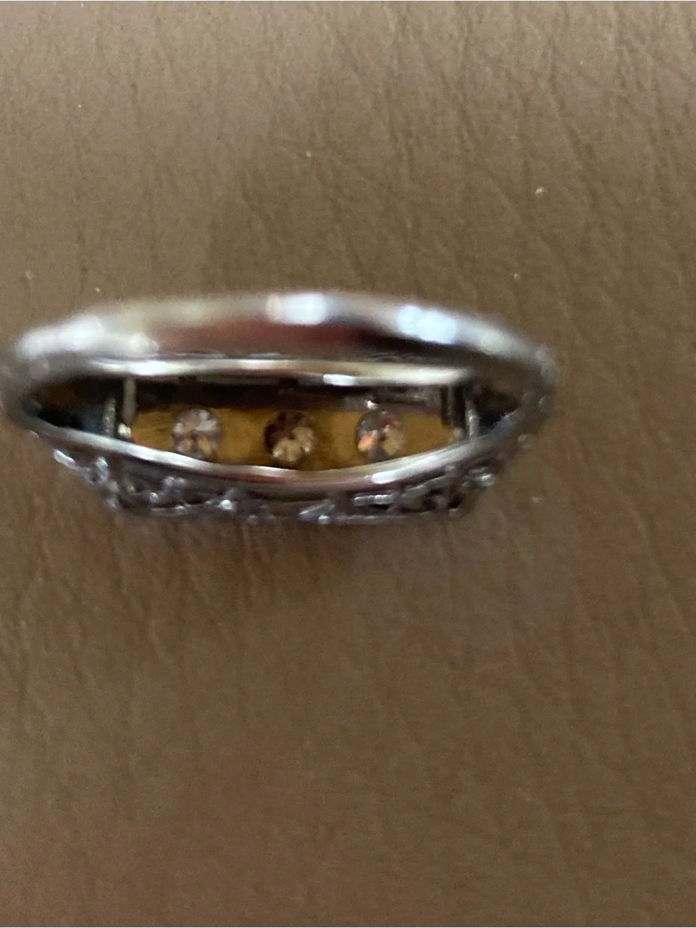 Antique 18k Diamond Filigree Ring
